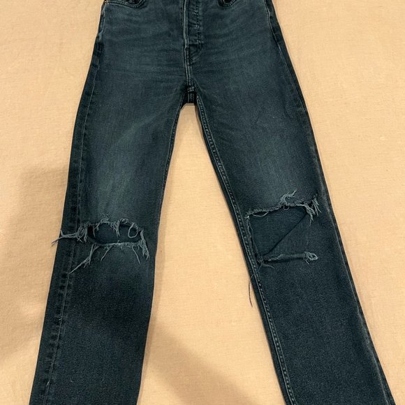 Re/Done Washed Black Jeans  - 26 - Picture 4 of 8